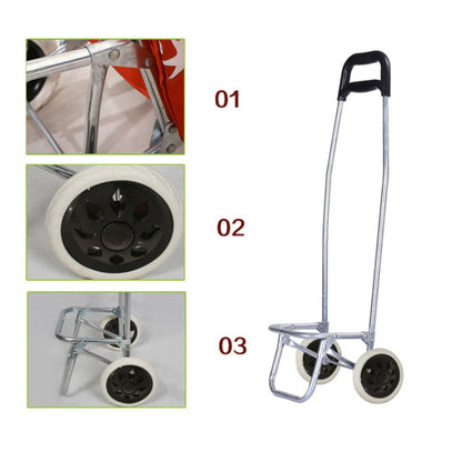 CRONY SC001 Shiping Cart Shopping Trolley Bag Folding Shopping Cart Collapsible Trolley Bag | brown - Edragonmall.com