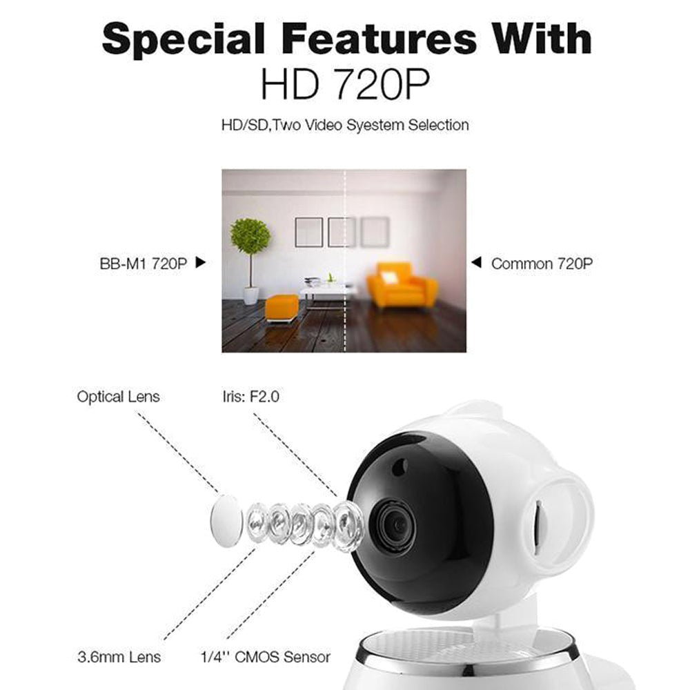 CRONY Security Camera NIP-Q6 Wireless WiFi Camera with Smart Night Vision 2 Way Audio Motion Detection - Edragonmall.com