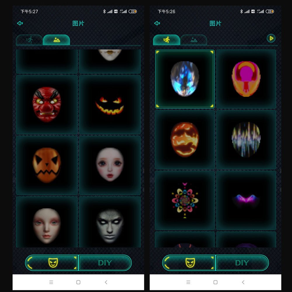 Crony Shining App cosplay Mask With Bluetooth App Party Face Changing Led Display Mask For Party - Edragonmall.com