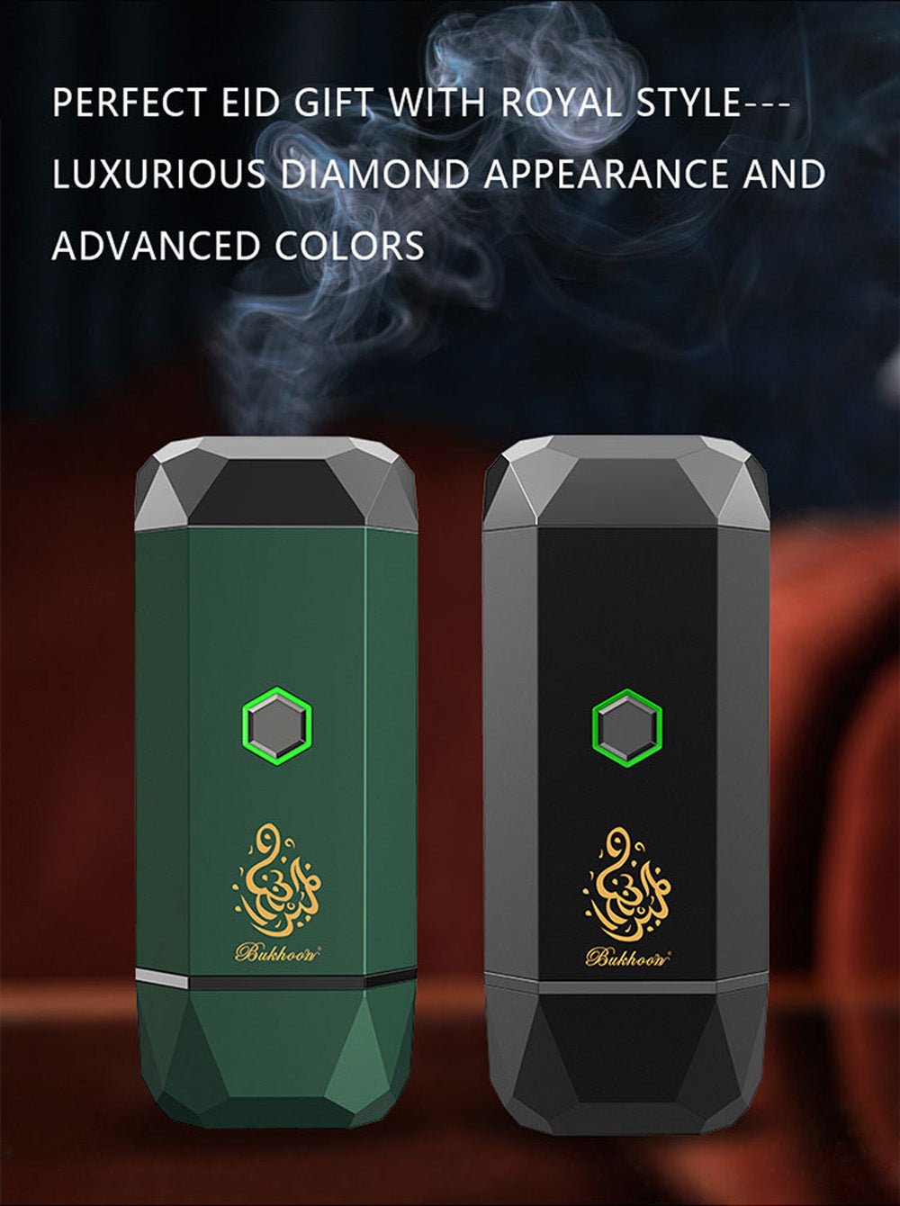 CRONY Small B16 Portable Bukhoor Style Usb Type-C Power incense burner Bakhoor Portable Rechargeable Electric Incense Burner | green - Edragonmall.com