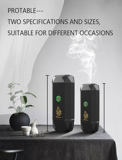 CRONY Small B16 Portable Bukhoor Style Usb Type-C Power incense burner Bakhoor Portable Rechargeable Electric Incense Burner | green - Edragonmall.com