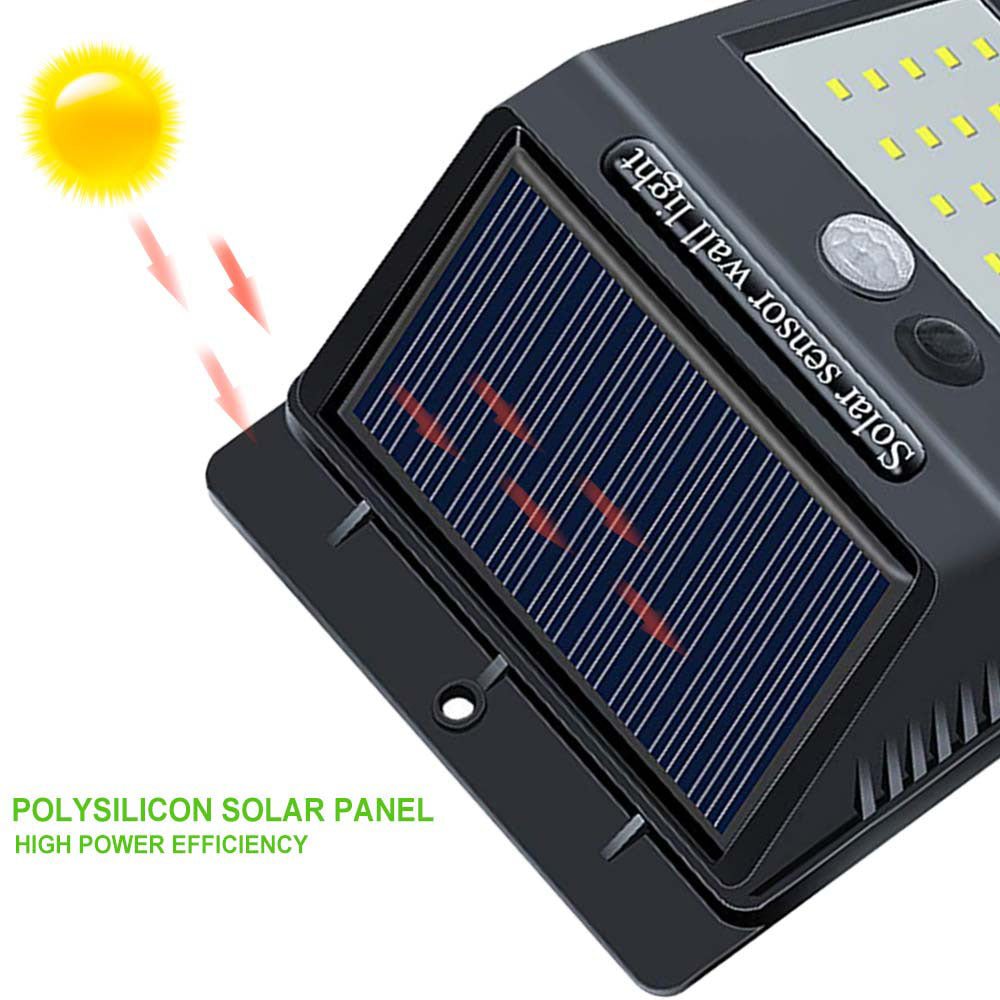 CRONY Solar Powered LED Wall Light 30 LED Motion Sensor led solar lights outdoor super bright house Outdoor Wall Light - Edragonmall.com