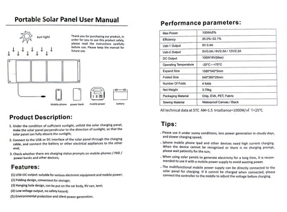 CRONY SP120 solar charging panel Outdoor Camping Panels System Solar Power Generator Kit - Edragonmall.com