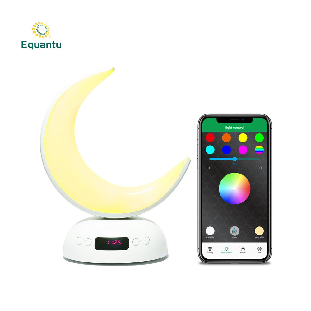 CRONY SQ-902 guran speaker Speaker Quran Led Moon Lamp Aromatherapy Function Azan Alarm Clock Quran Player - Edragonmall.com