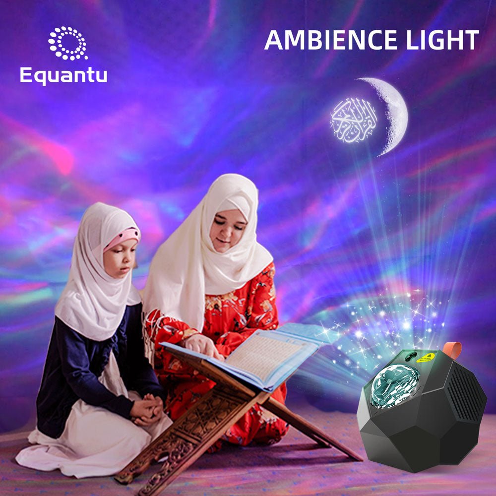 CRONY SQ-959 guran speaker music projector lamp led night light islamic gift quran speaker star starry galaxy projector - Edragonmall.com