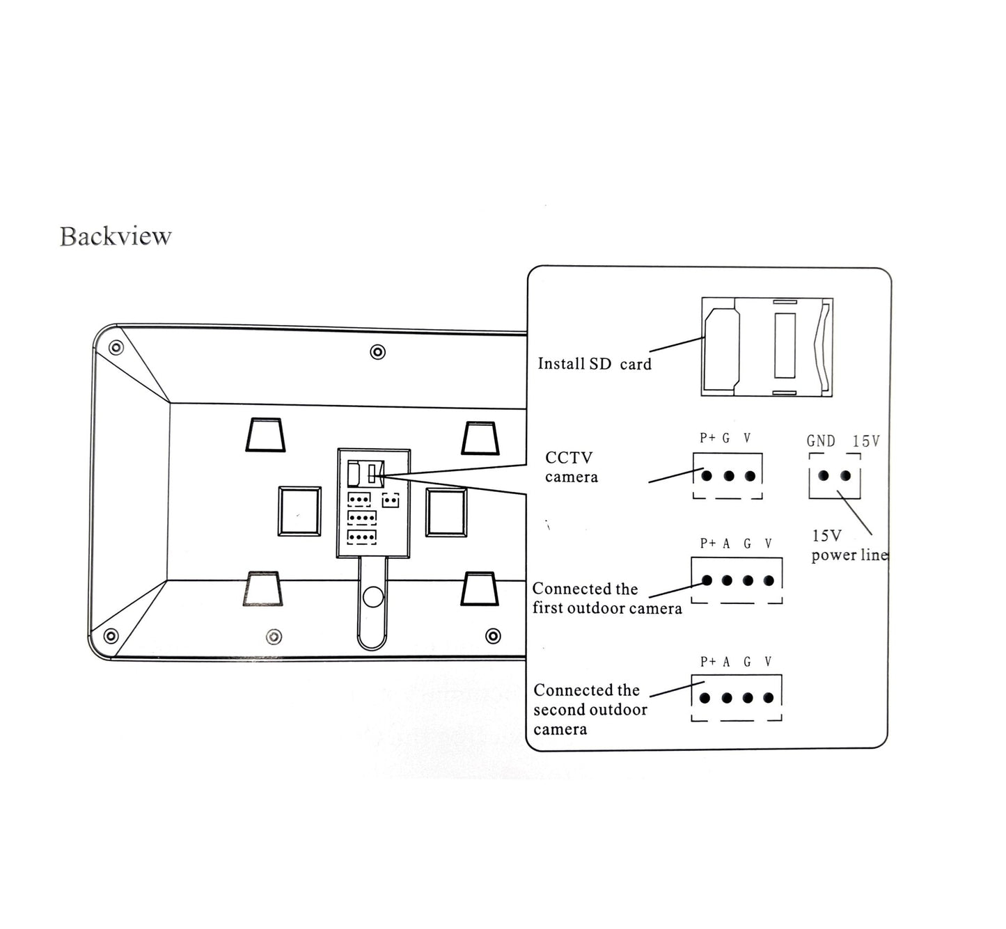 CRONY  T-7001CL+ Visual doorbell Visual doorbell Wireless Doorbell HD Digital Camera 7 Inch