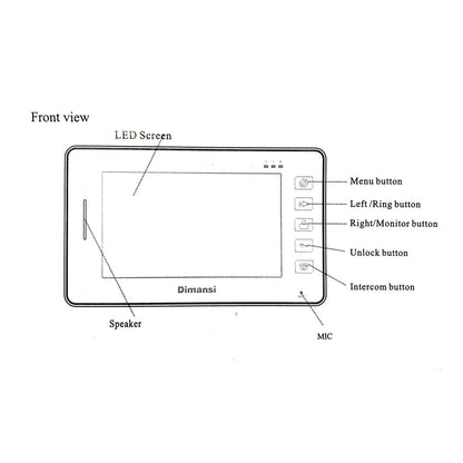 CRONY  T-7001CL+ Visual doorbell Visual doorbell Wireless Doorbell HD Digital Camera 7 Inch