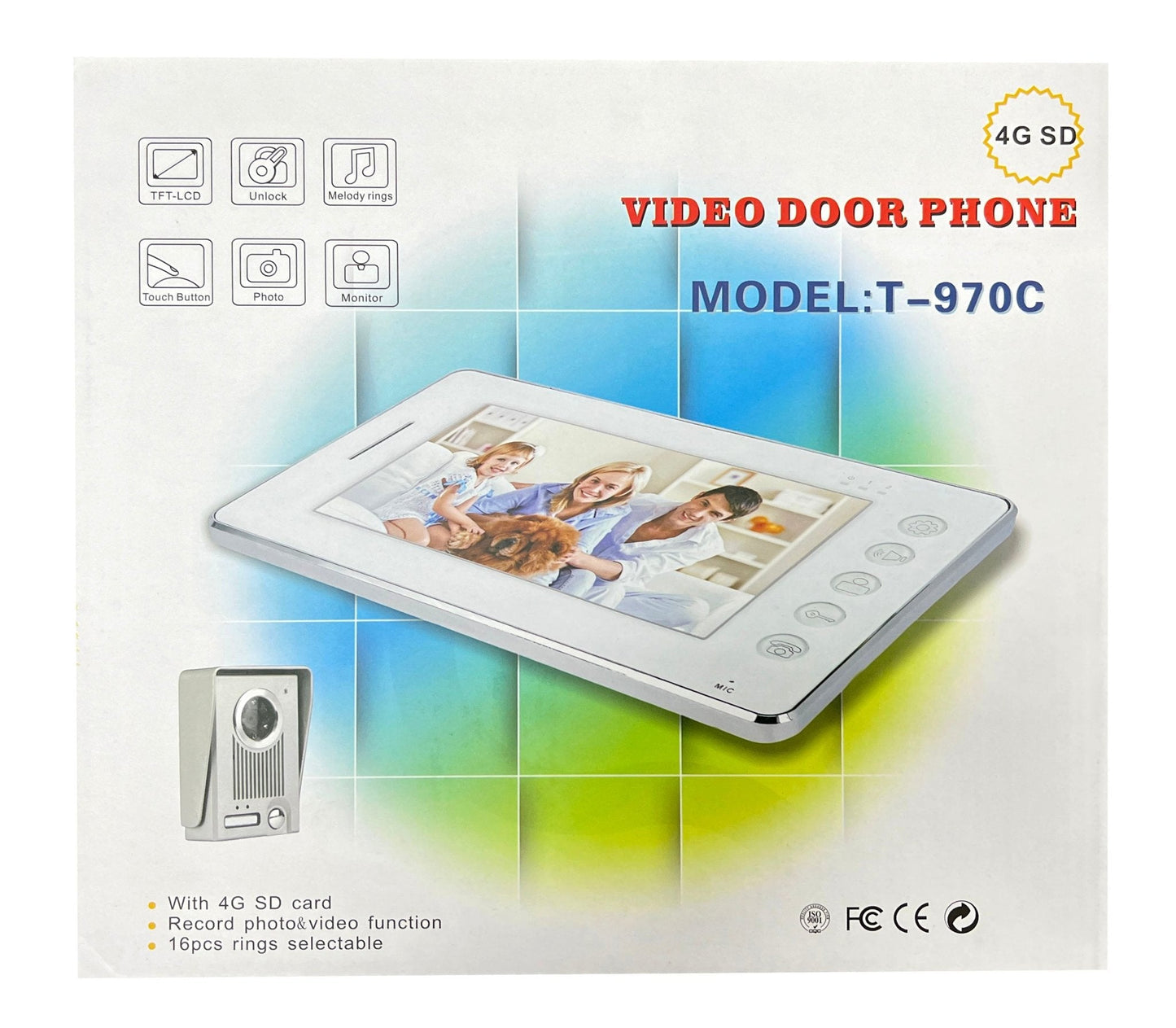 CRONY  T-7001CL+ Visual doorbell Visual doorbell Wireless Doorbell HD Digital Camera 7 Inch