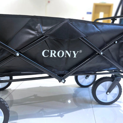 CRONY TC3015+Baseplate Folding Cart Heavy Duty Collapsible Folding Wagon Utility Shopping Outdoor Camping Garden Cart - Edragonmall.com