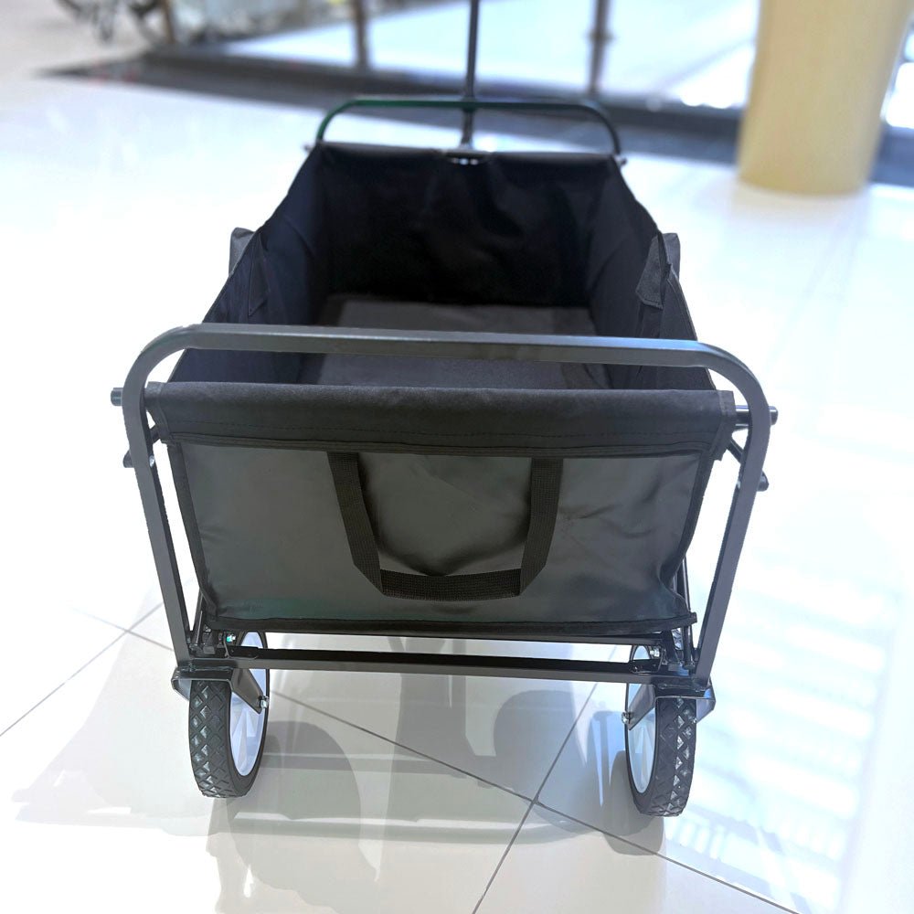 CRONY TC3015+Baseplate Folding Cart Heavy Duty Collapsible Folding Wagon Utility Shopping Outdoor Camping Garden Cart - Edragonmall.com