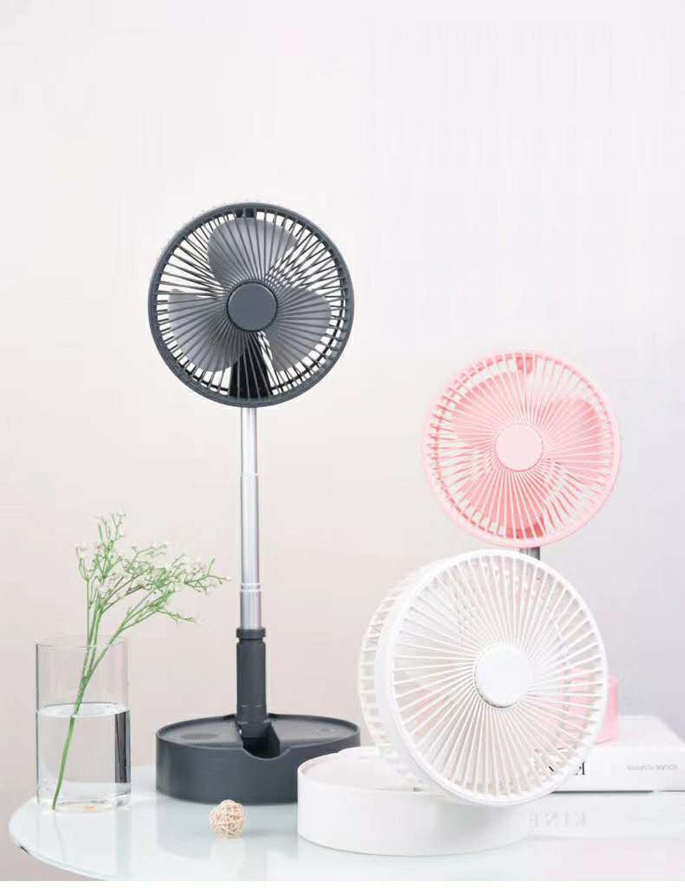 Crony Telescopic speaker fan with Wireless Speaker and Aroma Fragrance Diffuser Portable | Black - Edragonmall.com