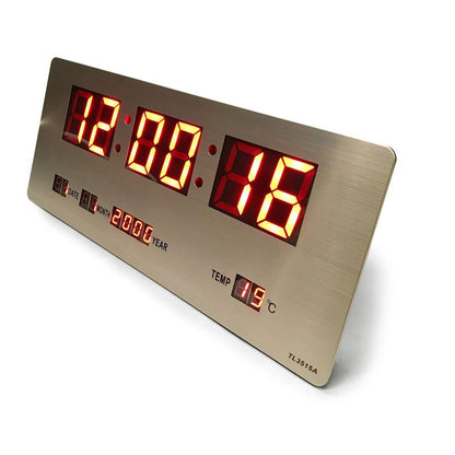 CRONY TL-3515A clock Checkmate Bishop Mains Led Calendar Temp Wall Or Desk Clock, 36cm - Edragonmall.com