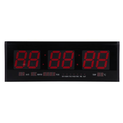 Crony TL-4819 clock Digital LED Clock Wall Clock Office Clock Shows Time Date Day Temperature - Edragonmall.com