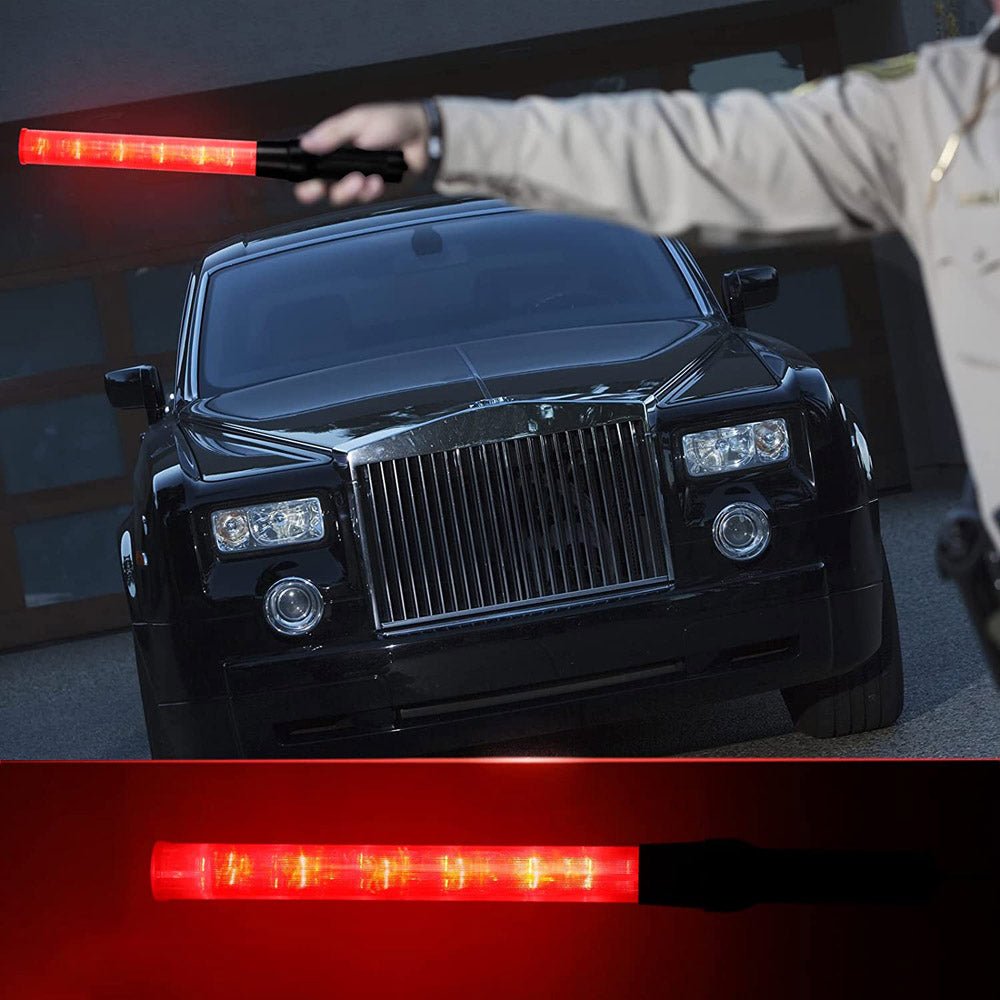 CRONY Traffic control glow sticks LED Signal Wand Traffic Flashlight Traffic Flashing LED Light Control Wand Signal Traffic Baton Flashlight - Edragonmall.com