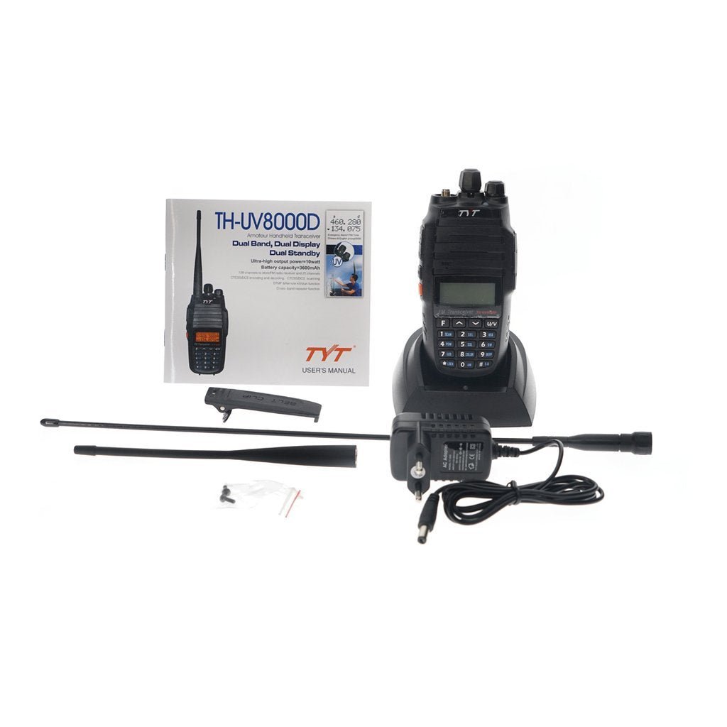 Crony TYT 10W Th-UV8000D Walkie Talkie Handheld Transceiver Two Way Radio long distance Walkie Talkie 8-20km - Edragonmall.com