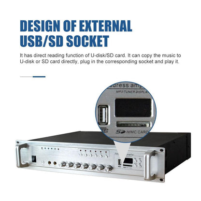 CRONY USB-60W Public Address System Broadcast Amplifier Host - Edragonmall.com