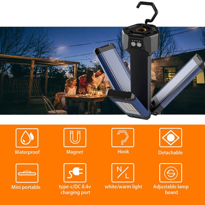 CRONY VIP-12 Outdoor multi-function lamp portable camping hiking flexible 2000lm mini size multifunctional outdoor work light - Edragonmall.com