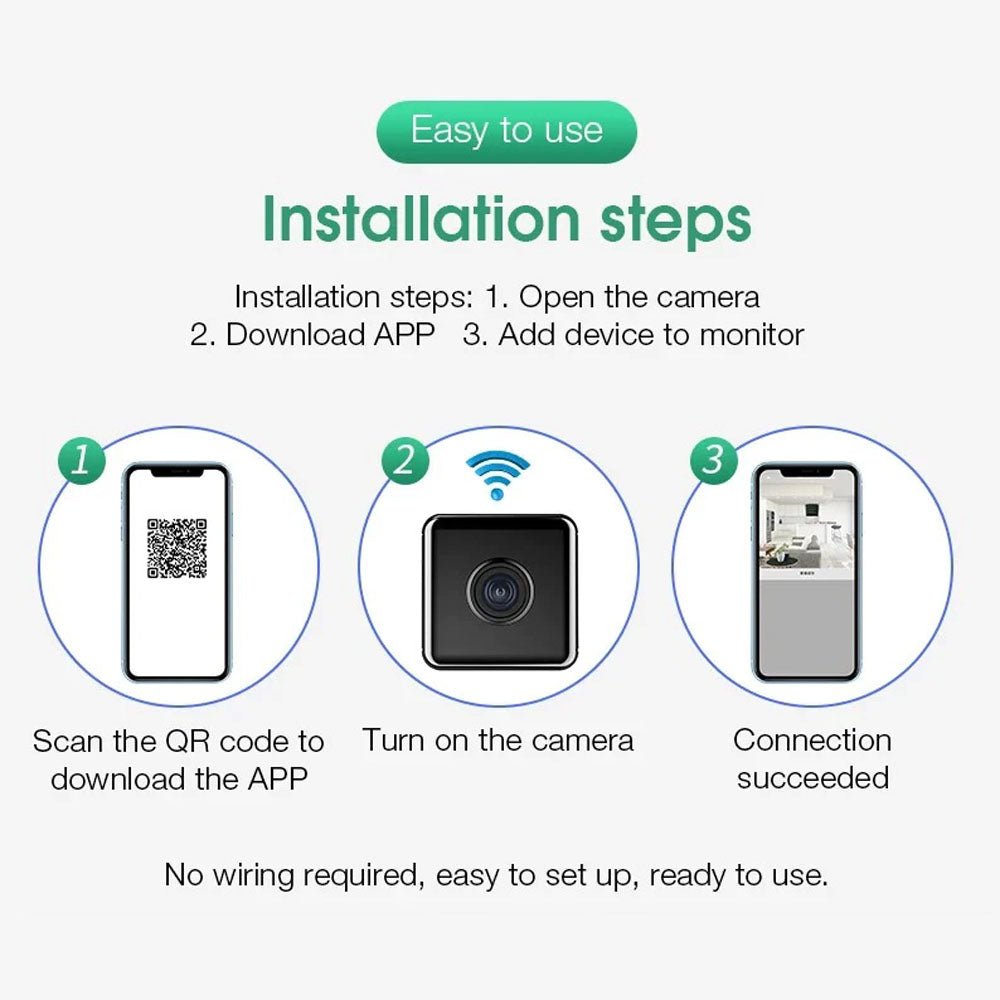 CRONY W10 Wifi iWFCam 1080P Camera HD Mini Wireless Wifi Camera with Motion Detection - Edragonmall.com