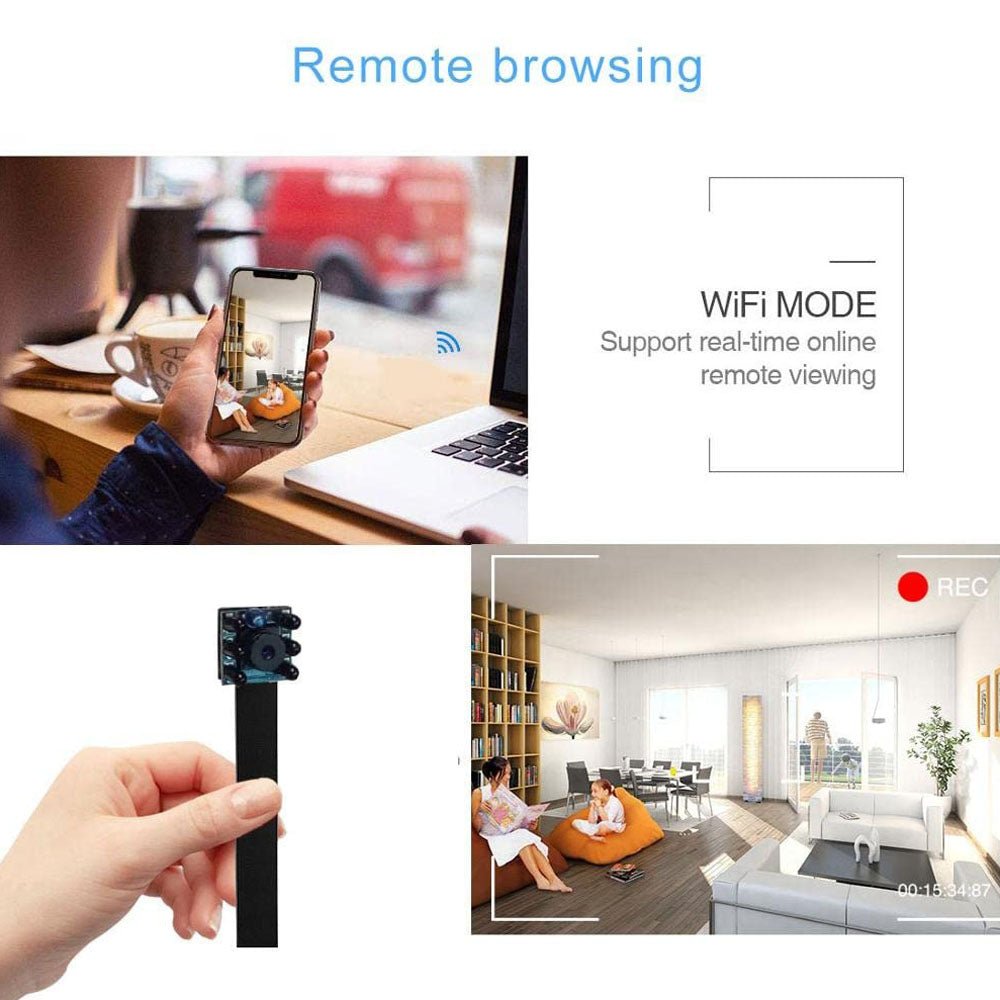 Crony W3-IRT 1080P Mini Wifi Camera With Night Vision Security Camera Black - Edragonmall.com