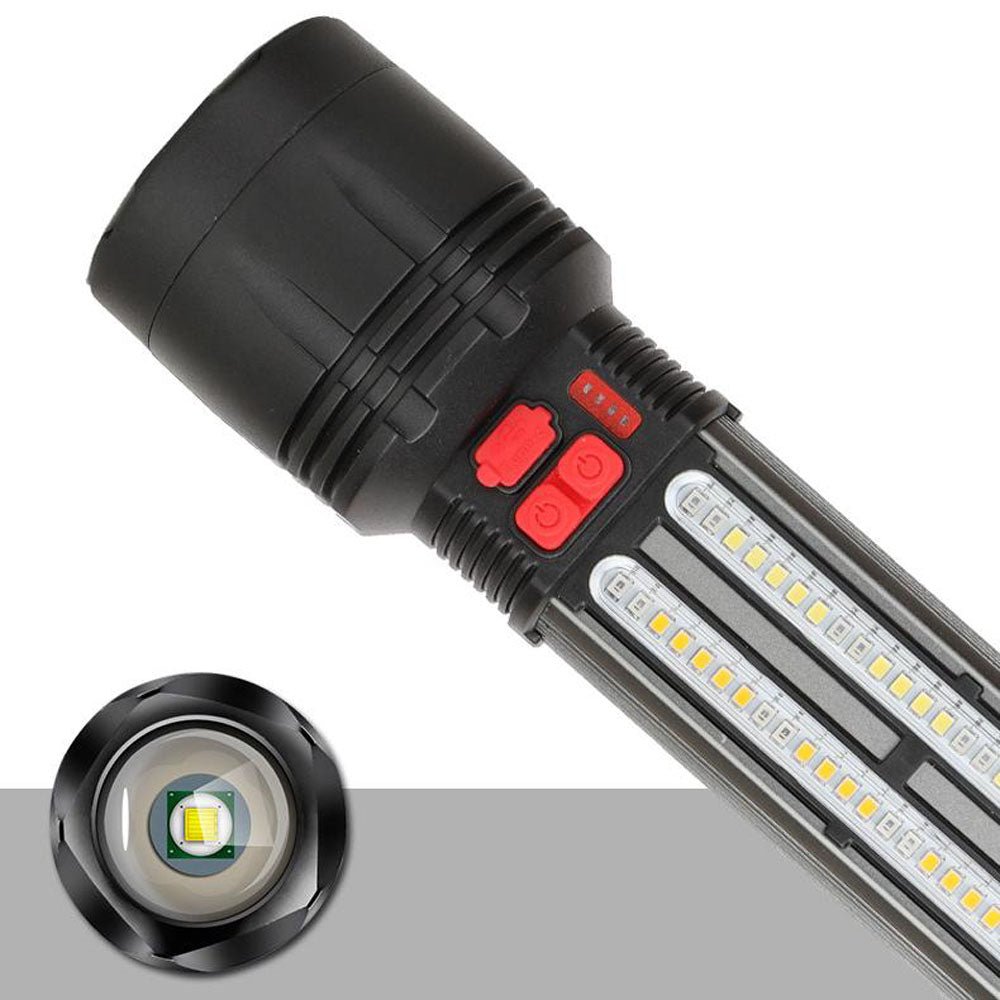CRONY W5121A Solar Energy Flashlight for Home Type-C Rechargeable Strong Light P50 Super Bright Flashlight Super Battery Life - Edragonmall.com