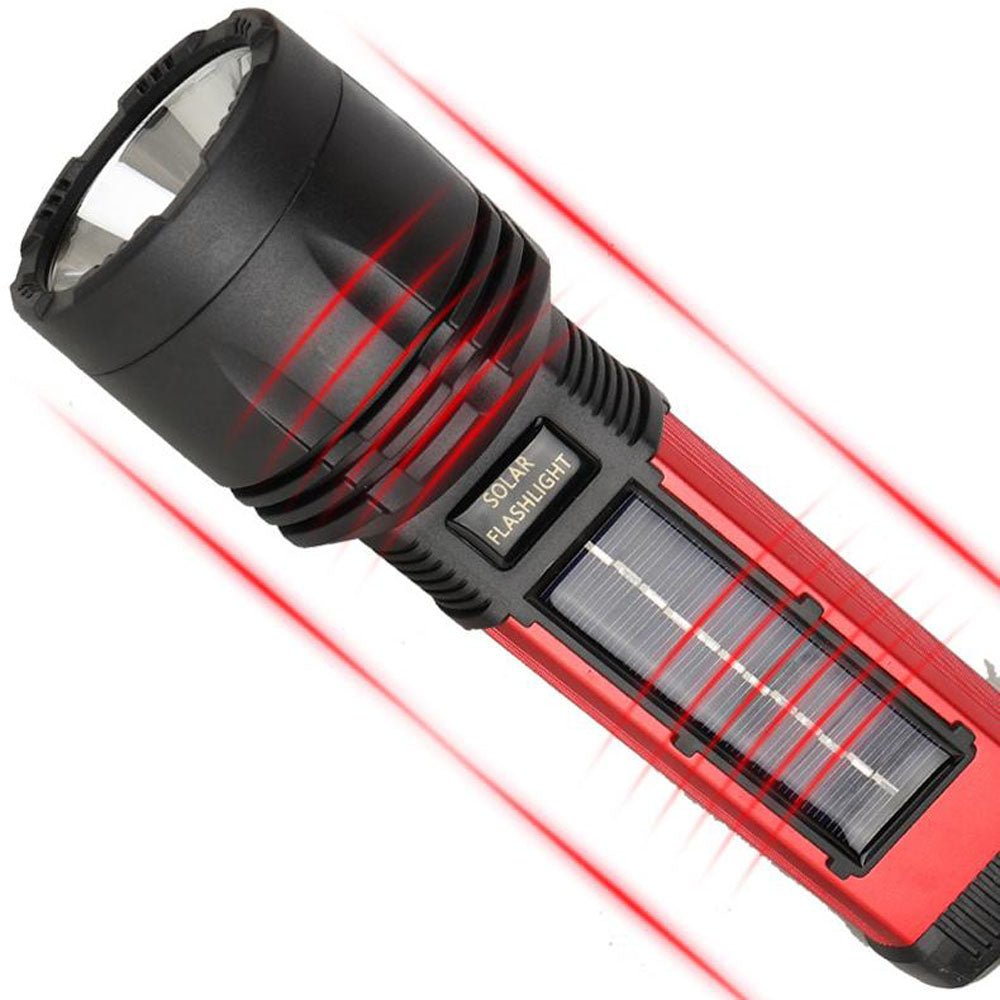 CRONY W5121A Solar Energy Flashlight for Home Type-C Rechargeable Strong Light P50 Super Bright Flashlight Super Battery Life - Edragonmall.com
