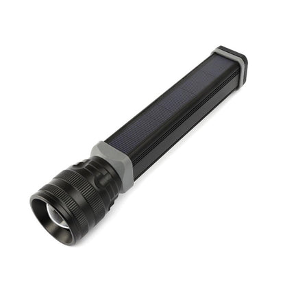 CRONY W562 Solar USB charging multi-function flashlight Telescopic focusing outdoor waterproof strong flashlight - Edragonmall.com