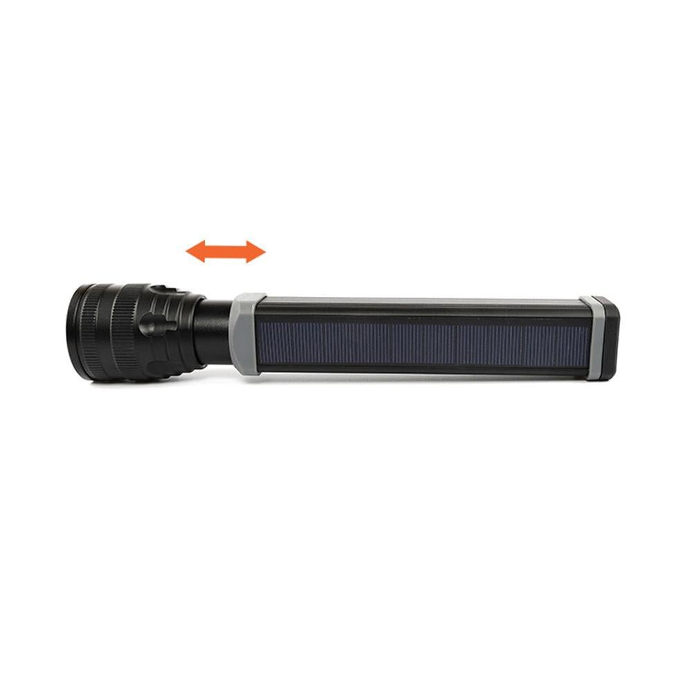 CRONY W562 Solar USB charging multi-function flashlight Telescopic focusing outdoor waterproof strong flashlight - Edragonmall.com