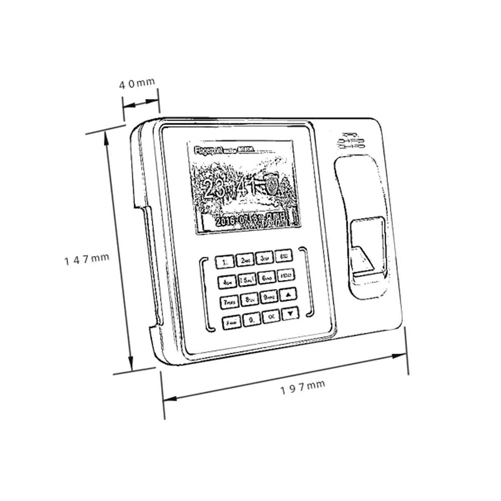 Crony Witeasy A9 large color screen based fingerprint biometric time attendance system free sdk - Edragonmall.com