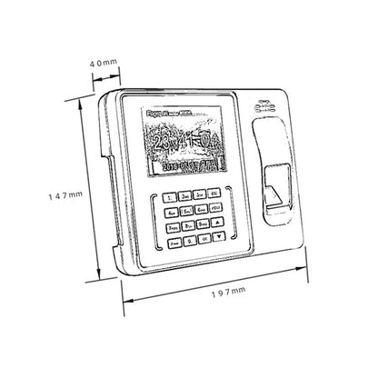 Crony Witeasy A9 large color screen based fingerprint biometric time attendance system free sdk - Edragonmall.com