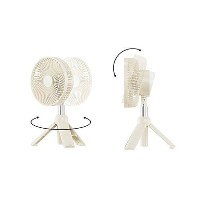 CRONY WT-RD09 Telescopic Outdoor Fan With LED lighting Tripod Household Retractable Fan USB Rechargeable Outdoor Camping Multifunctional Fan - Edragonmall.com