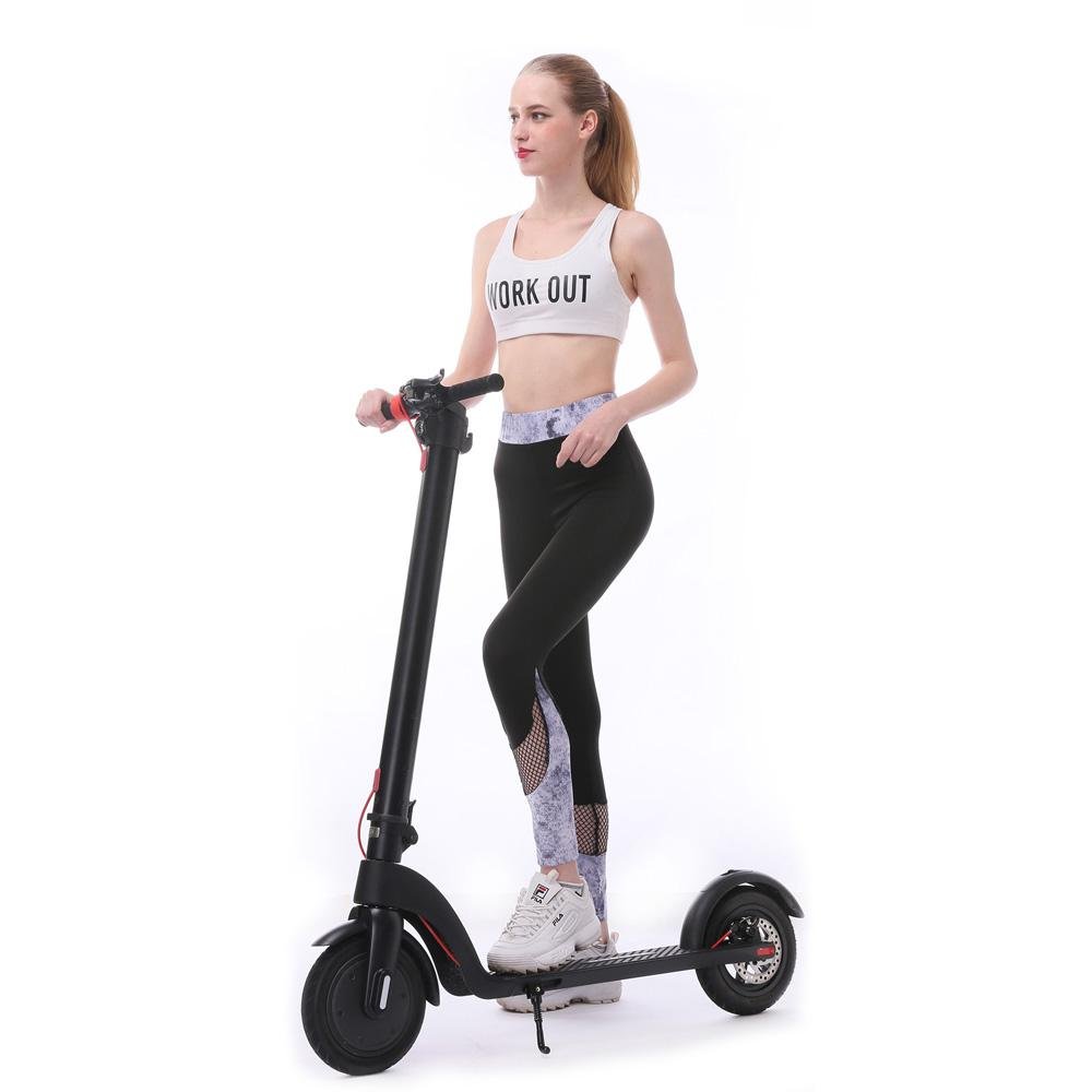 CRONY X7 Electric Kick Scooter Max speed 38KM Replaceable battery capacity Easy Foldable 8.5 inch | Black - Edragonmall.com