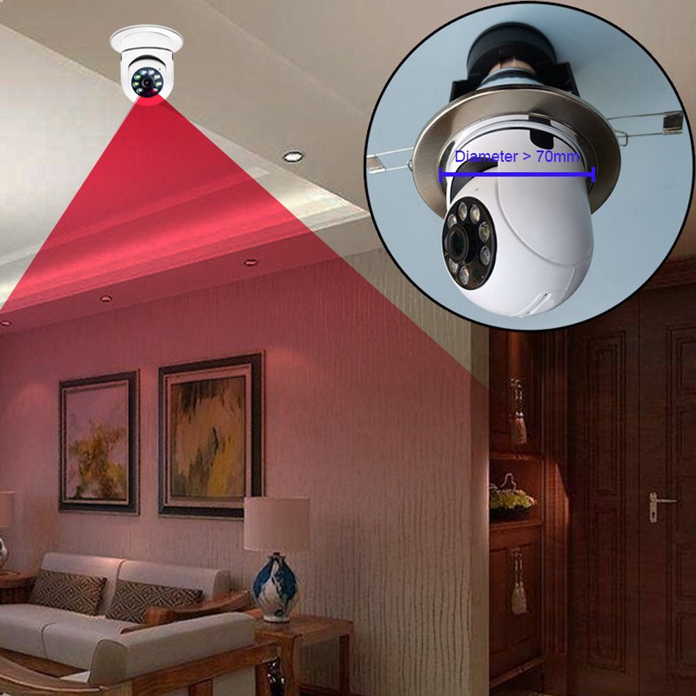 CRONY Y23 JXLCAM light bulb IP Camera body motion tracking night vision motion detection two-way audio - Edragonmall.com