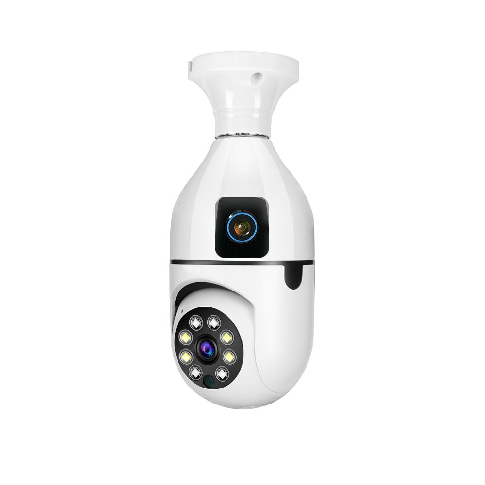 CRONY Y27 V380 1080P WIFI Bulb Camera Wireless Baby Monitor Dual Lens Color Night Vision Two-Way Audio - Edragonmall.com