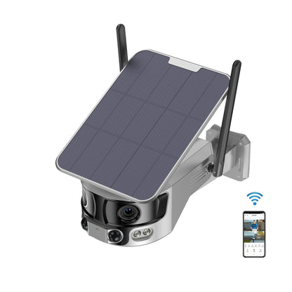 CRONY Y6 4G-4K-8MP-4X 180°Wide Angle Solar Battery Camera Y6 WiFi-4K-8MP-180°Wide Angle Solar Battery Camera with 6W Solar Panel - Edragonmall.com