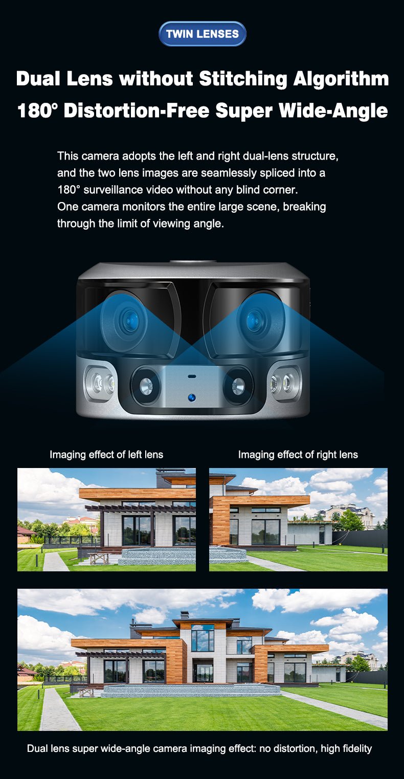 CRONY Y6 4G-4K-8MP-4X 180°Wide Angle Solar Battery Camera Y6 WiFi-4K-8MP-180°Wide Angle Solar Battery Camera with 6W Solar Panel - Edragonmall.com