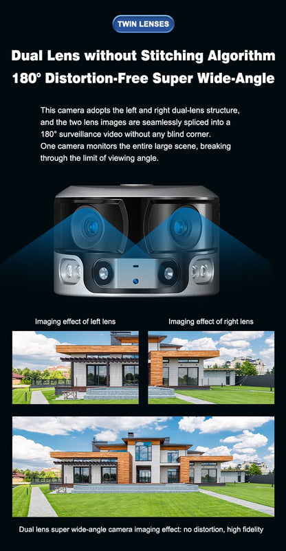 CRONY Y6 4G-4K-8MP-4X 180°Wide Angle Solar Battery Camera Y6 WiFi-4K-8MP-180°Wide Angle Solar Battery Camera with 6W Solar Panel - Edragonmall.com