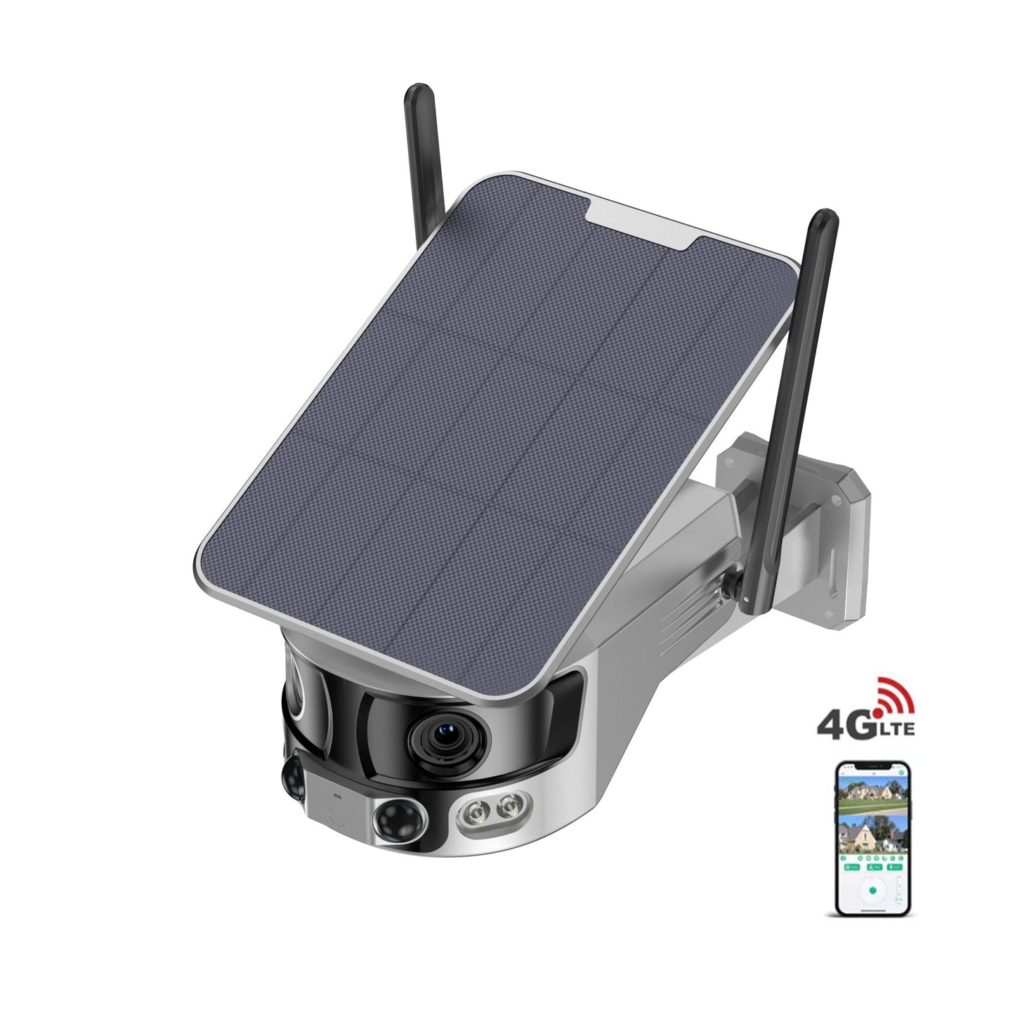 CRONY Y6 4G-4K-8MP-4X 180°Wide Angle Solar Battery Camera Y6 WiFi-4K-8MP-180°Wide Angle Solar Battery Camera with 6W Solar Panel - Edragonmall.com