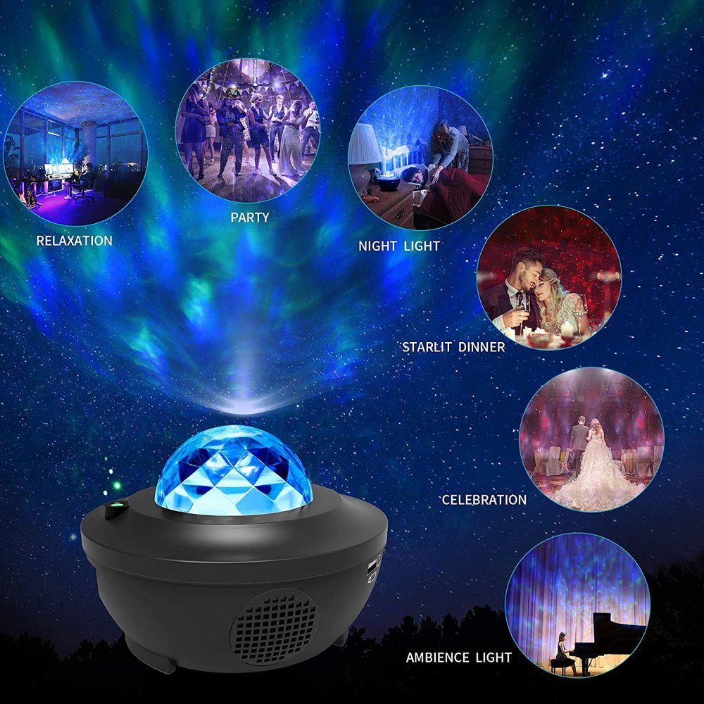 CRONY YK-1 Star lights Galaxy Projector, Star Projector 3 in 1 Night Light Projector w/LED Nebula Cloud with Bluetooth Music karaoke Speaker - Edragonmall.com