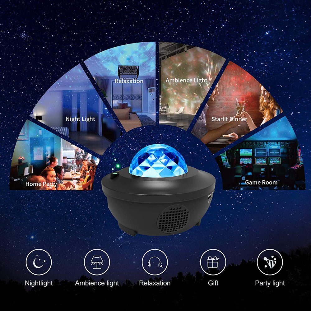 CRONY YK-1 Star lights Galaxy Projector, Star Projector 3 in 1 Night Light Projector w/LED Nebula Cloud with Bluetooth Music karaoke Speaker - Edragonmall.com