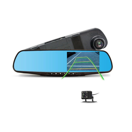 CRPNY D208 Dual-Camera pushbutton dashcam Car Vehicle Blackbox DVR Dash Camera Night Vision Video Driving Recorder - Edragonmall.com