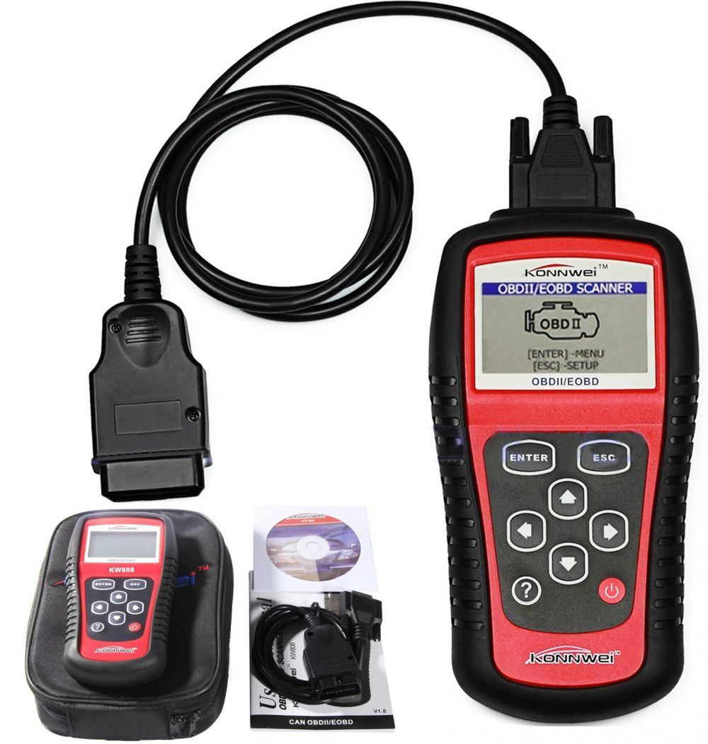 KONNWEI KW808 OBD2 Scanner EOBD Auto Code Reader Scanner Automotive Function Same As MS509 - Edragonmall.com