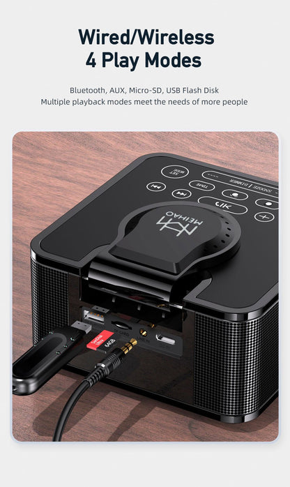 MH-2036 Multi-function audio Multifunctional desktop wireless bluetooth speaker with wireless charger - Edragonmall.com