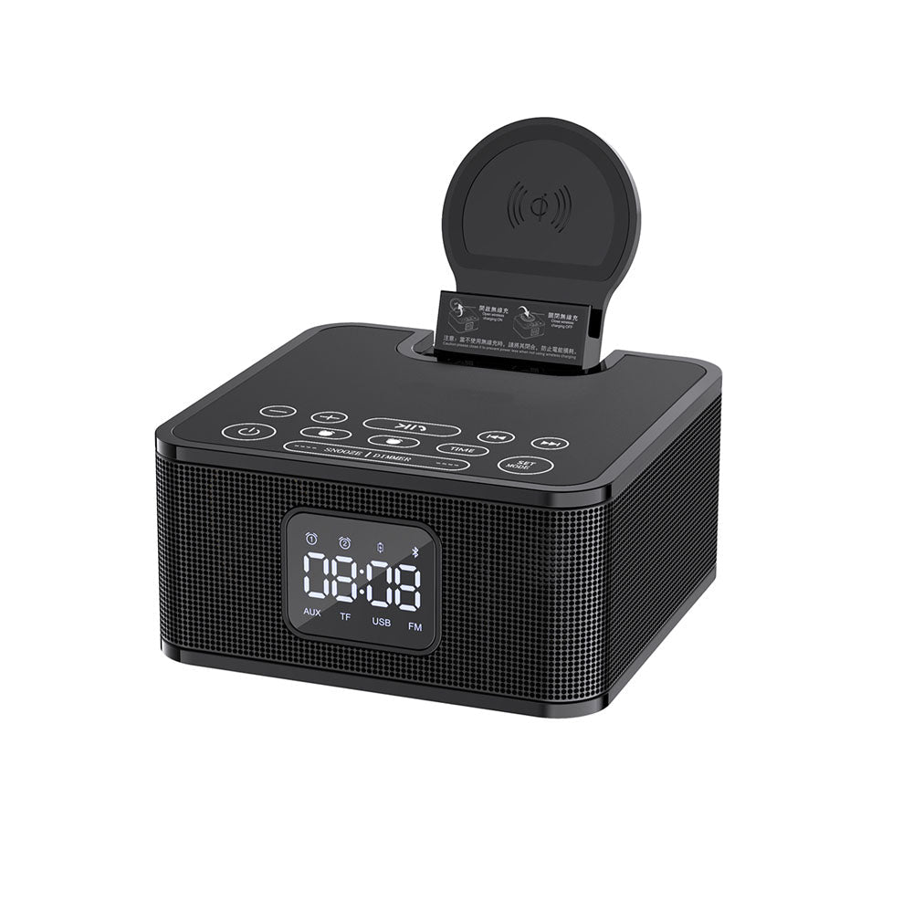 MH-2036 Multi-function audio Multifunctional desktop wireless bluetooth speaker with wireless charger - Edragonmall.com