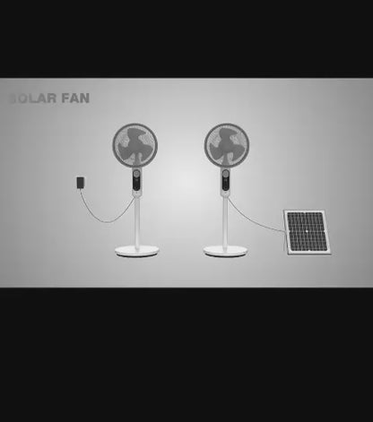 MJ-SF01 30w New Patent Stand Pedestal Portable DC Rechargeable Air Cooling Solar Fan with Panel Battery USB Output