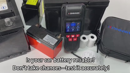 CRONY: KONNWEI KW700 Car & Truck Battery Tester with Print function 12V 24V Battery Analyzer Cranking Test Charging Test 10-2000CCA
