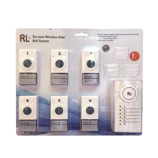 RL-05060 doorbell 6in1 doorbell The Six Zone Wireless Door Bell with Patented Power-Saving Technology - Edragonmall.com