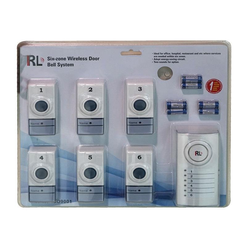 RL-05060 doorbell 6in1 doorbell The Six Zone Wireless Door Bell with Patented Power-Saving Technology - Edragonmall.com