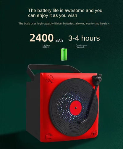 SD-507 BT Speaker Bt speaker high power karaoke pull rod multifunctional SUBWOOFER SPEAKER with wireless LED - Edragonmall.com