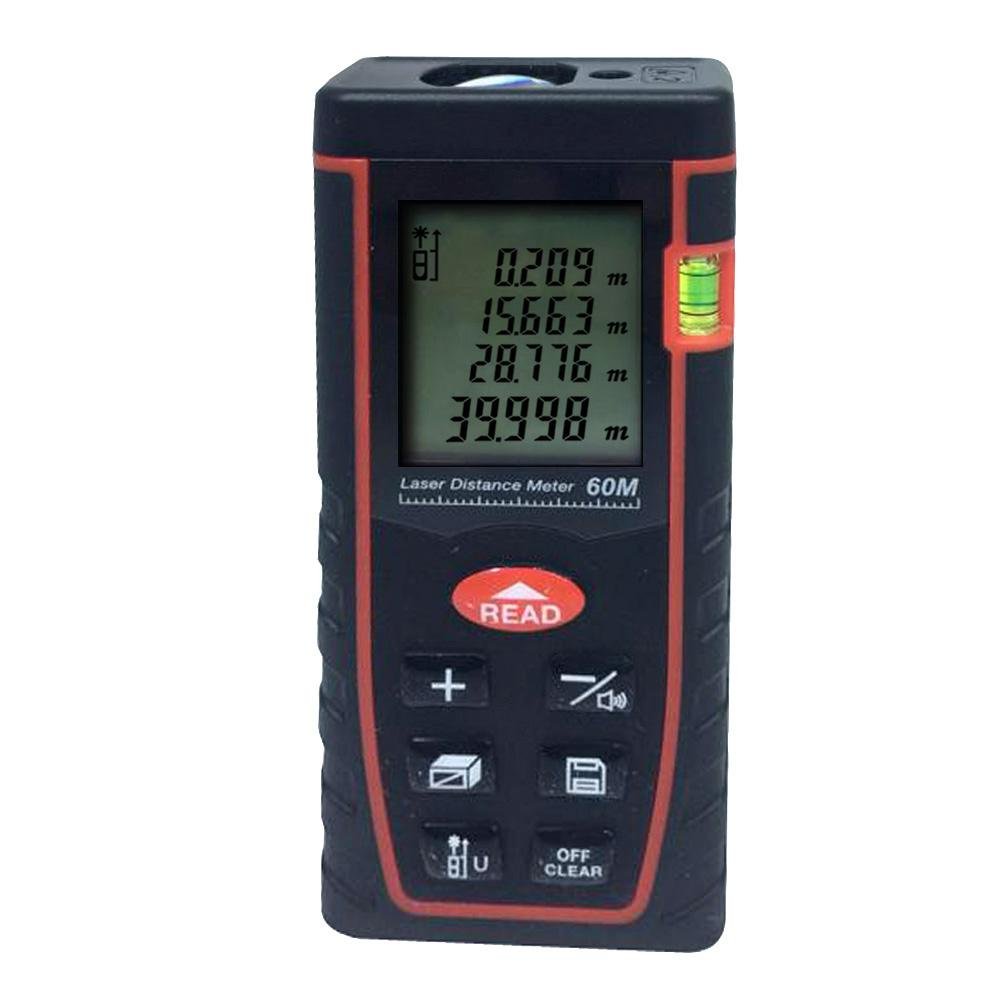 SNDWAY SW-T60 Digital Laser Rangefinder 60M Distance Meter Tape Measure Area Volume - Edragonmall.com