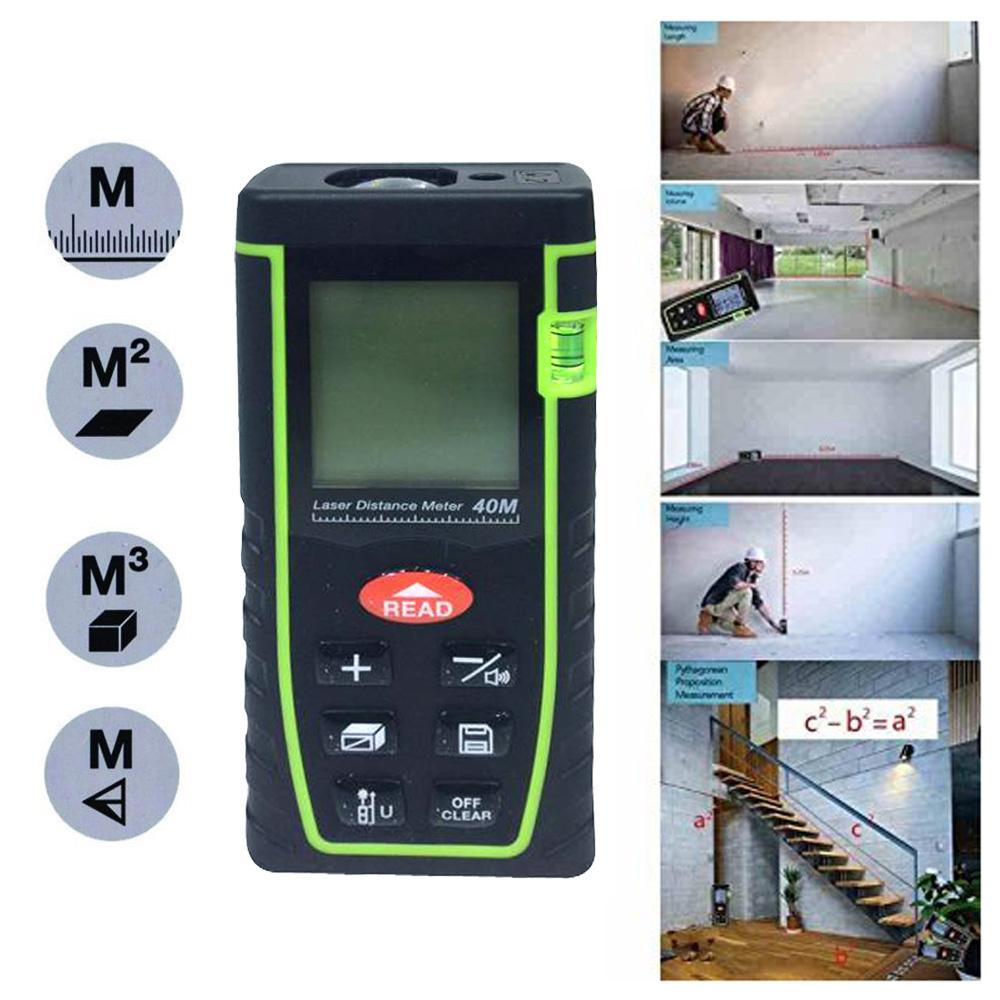 T40 Digital Laser Rangefinder 40M Distance Meter Tape Measure Area Volume - Edragonmall.com